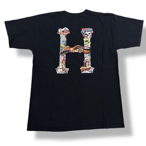 HUF Last Call Classic H Tee Black T-Shirt Men's MEDIUM